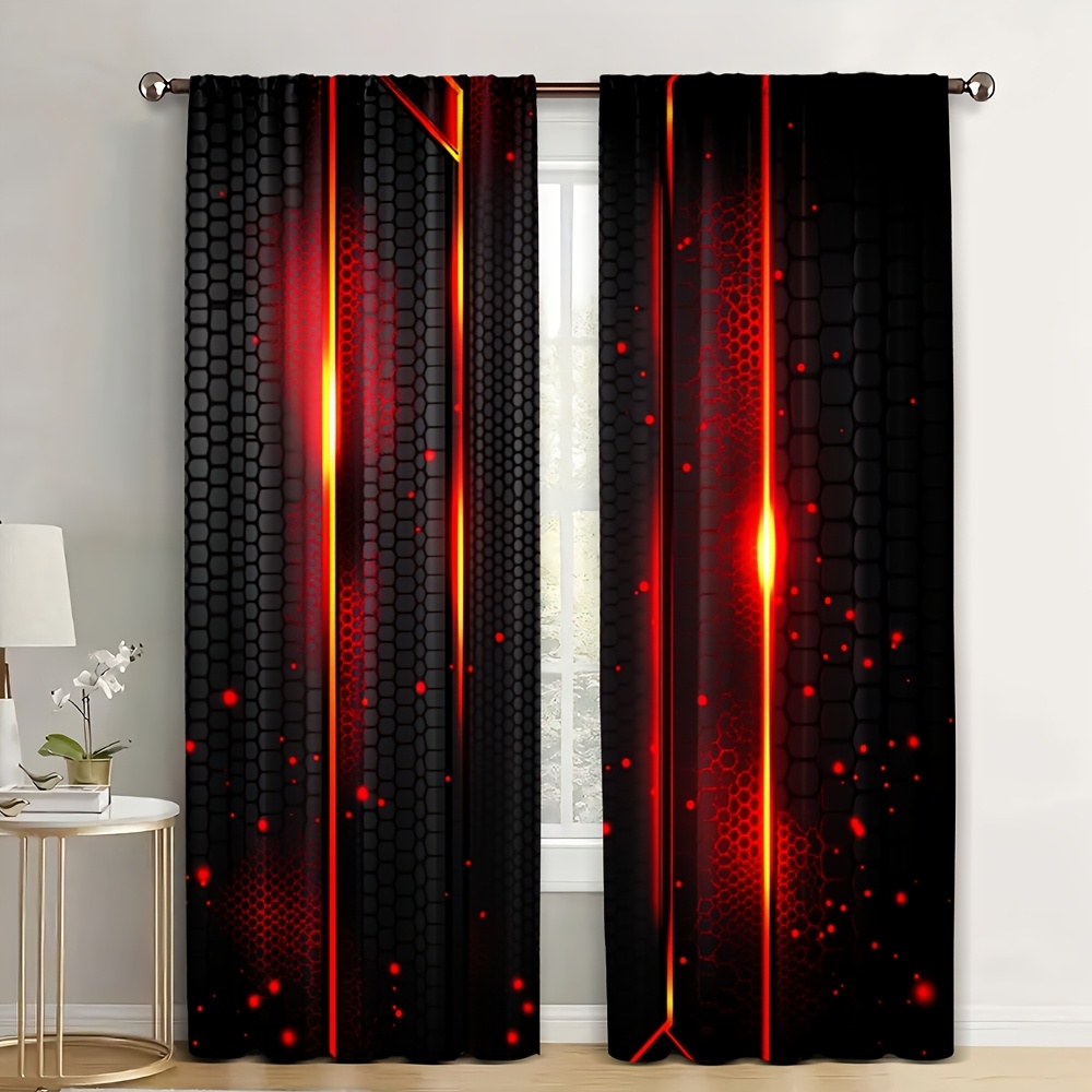 Office Tech Decor - 2 шт. Драпировочные шторы с принтом