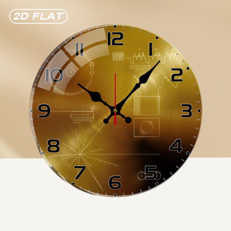 Office Tech Decor - Настенные часы Tech Style Round Silent