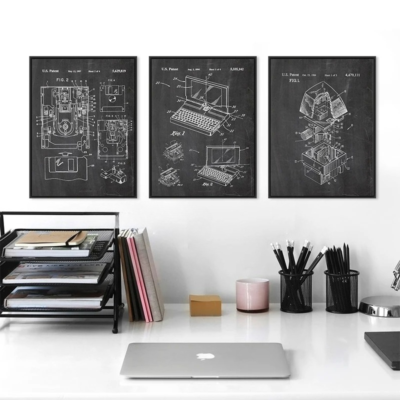 Набор из 6 винтажных постеров  – обзор и цена Office Tech Decor