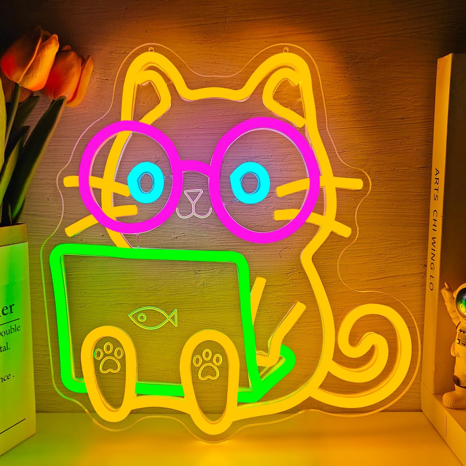 Неоновая вывеска «Кот» для ноу – обзор и цена Tech Office Wall Decor