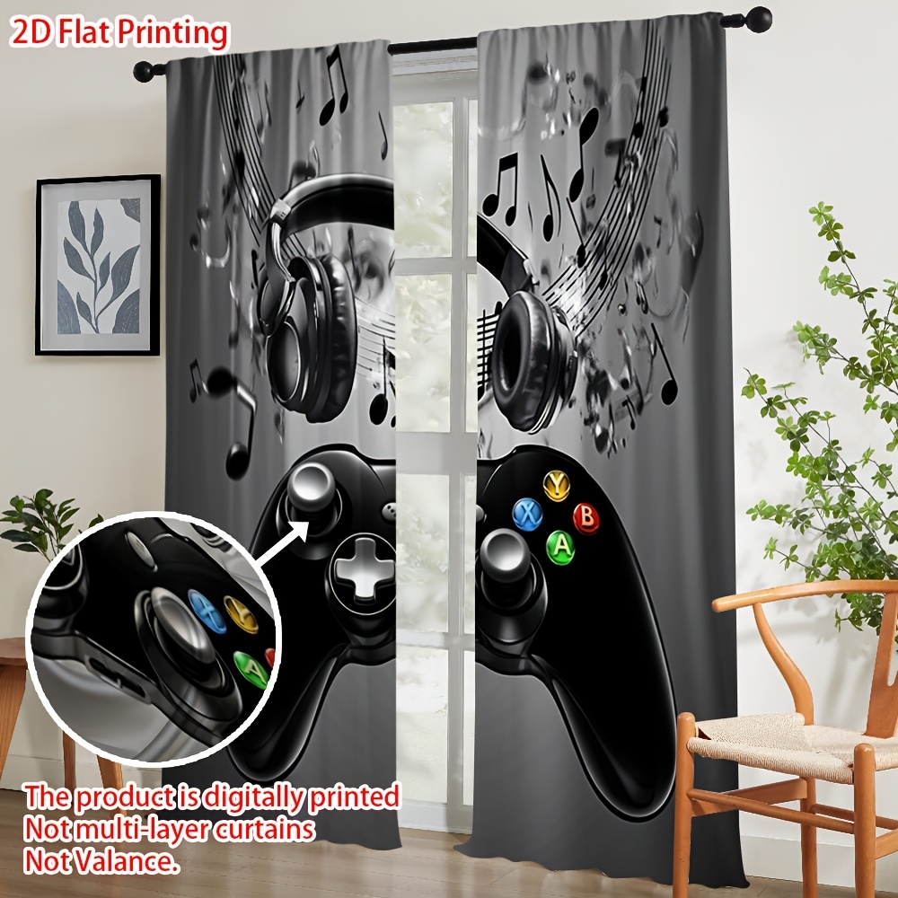 2 шт. шторы с принтом игровых  – обзор и цена Office Tech Decor