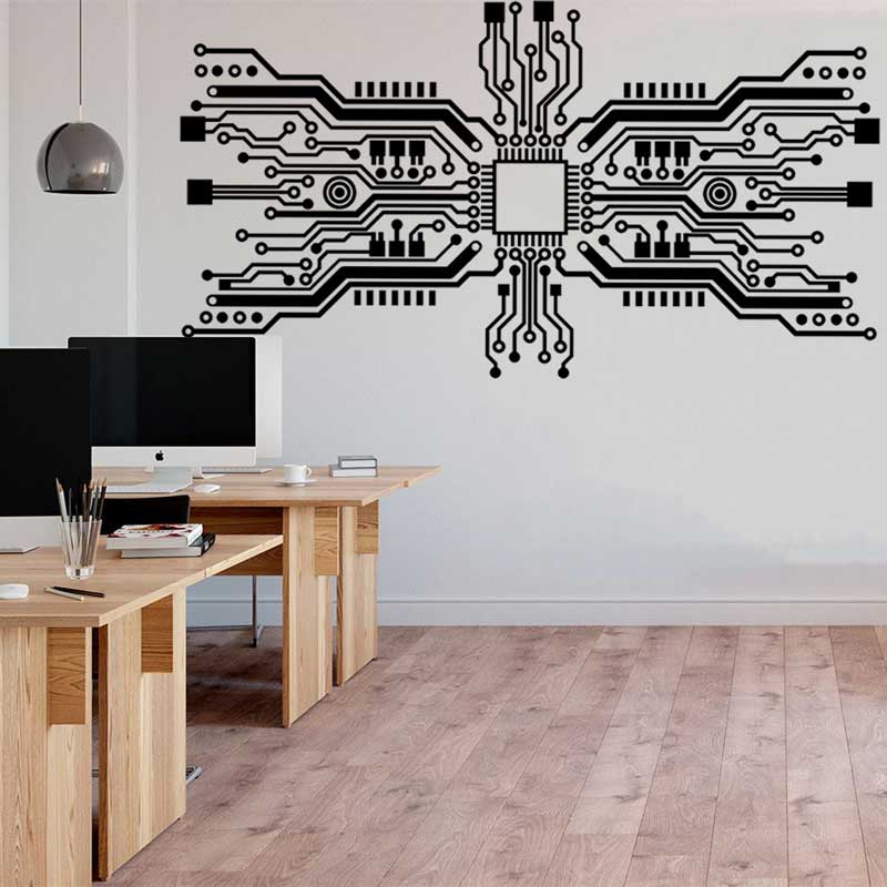 Монтажная плата, наклейка на с – обзор и цена Tech Office Wall Decor